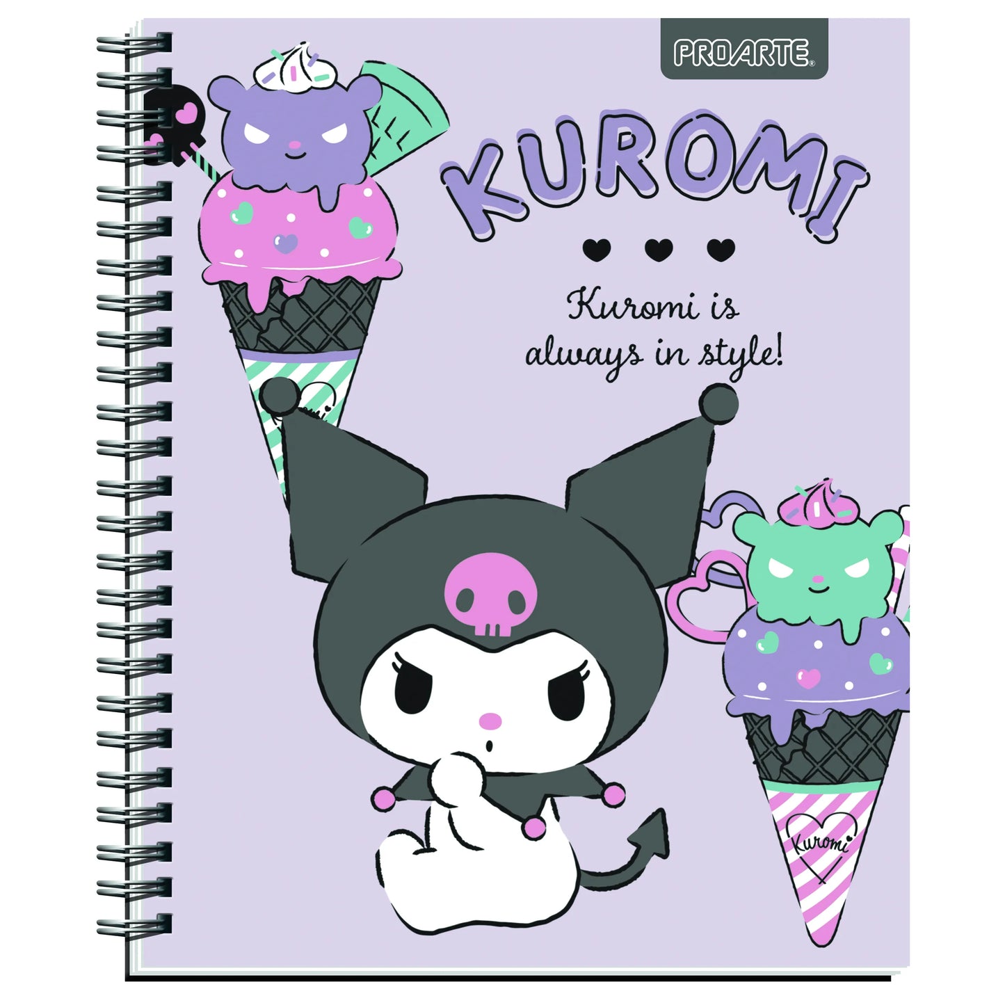 Cuadernos Universitarios Kuromi Pack 10 Unidades 100 hojas