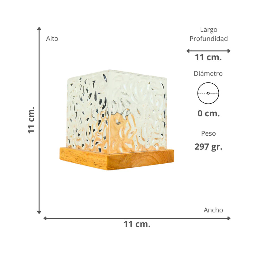 Lámpara Luz Led RGB Cubo Aurora Boreal Dinámica Usb
