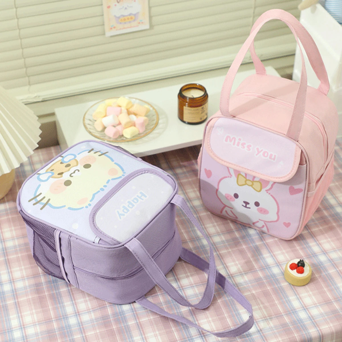 Bolso Lonchera Térmico Escolar Animales Cute Kawaii