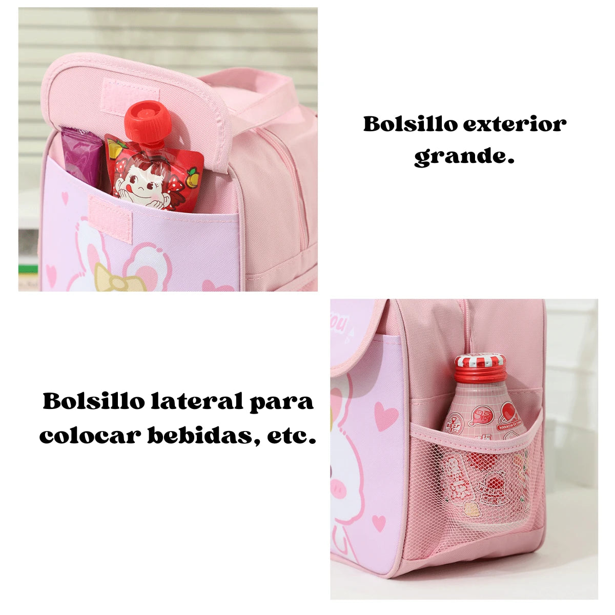 Bolso Lonchera Térmico Escolar Animales Cute Kawaii