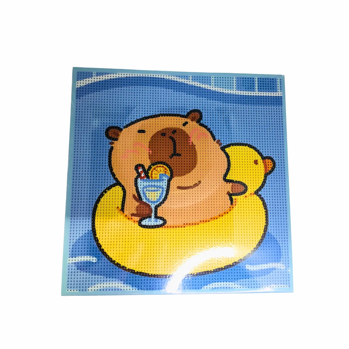 Pintura Arte Diamante Capibara Cuadro 30x30 Kit Completo