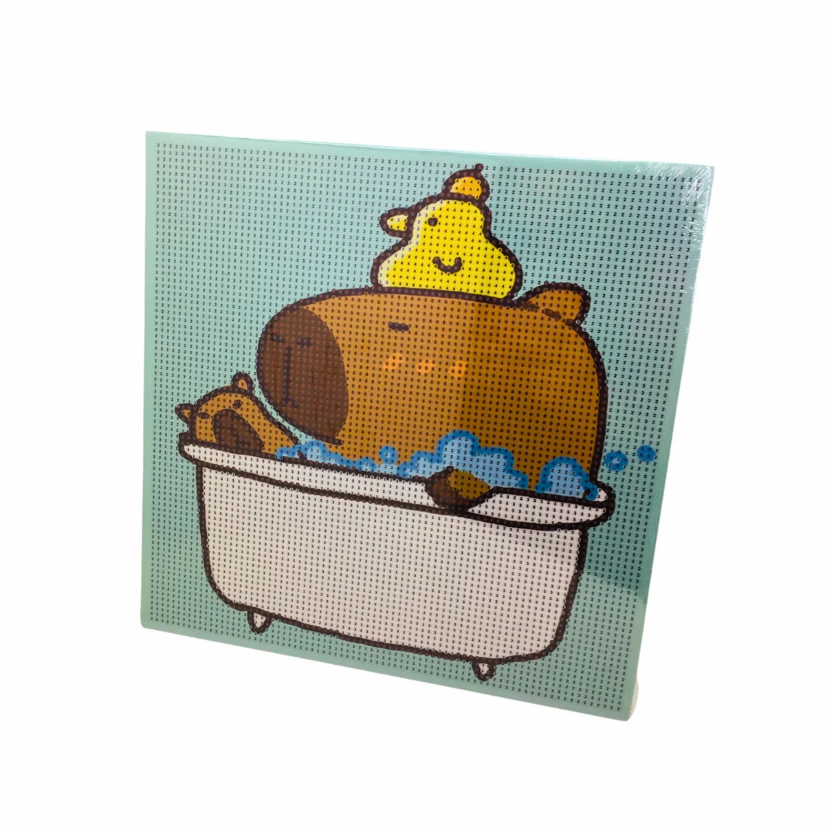 Pintura Arte Diamante Capibara Cuadro 30x30 Kit Completo