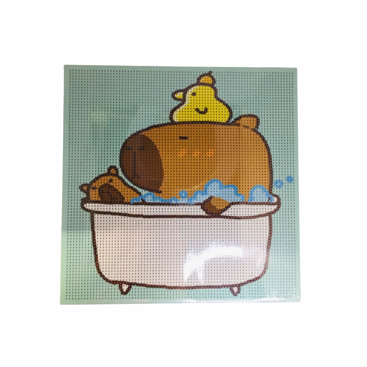 Pintura Arte Diamante Capibara Cuadro 30x30 Kit Completo