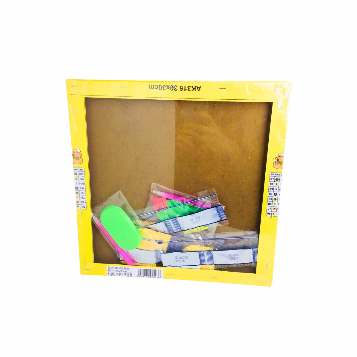 Pintura Arte Diamante Capibara Cuadro 30x30 Kit Completo
