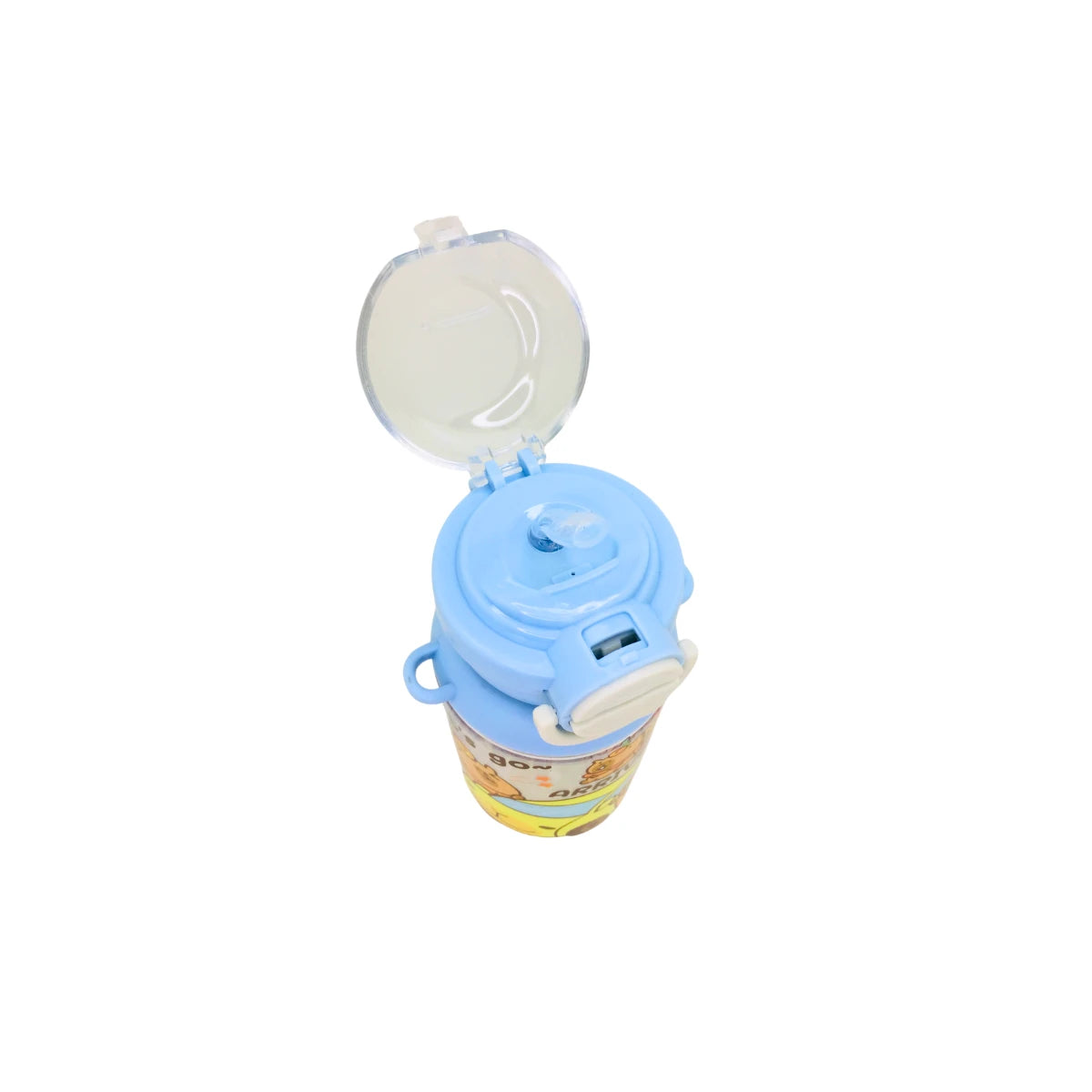 Botella Portatil De Agua Capibara Doble Boquilla Kawaii Con Colgante Cute