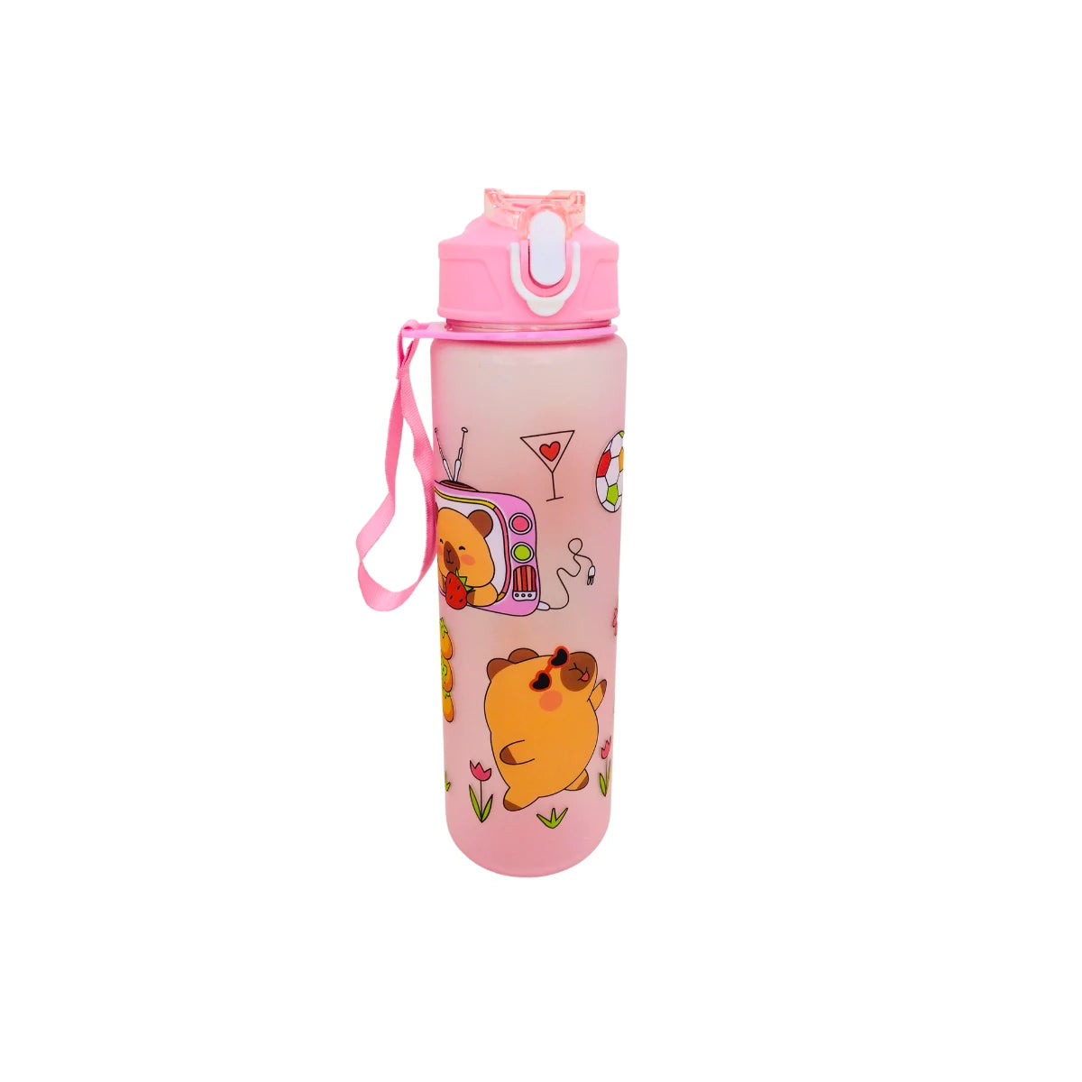 Botella Portatil De Agua Capybara Kawaii 800ml Cute Capibara