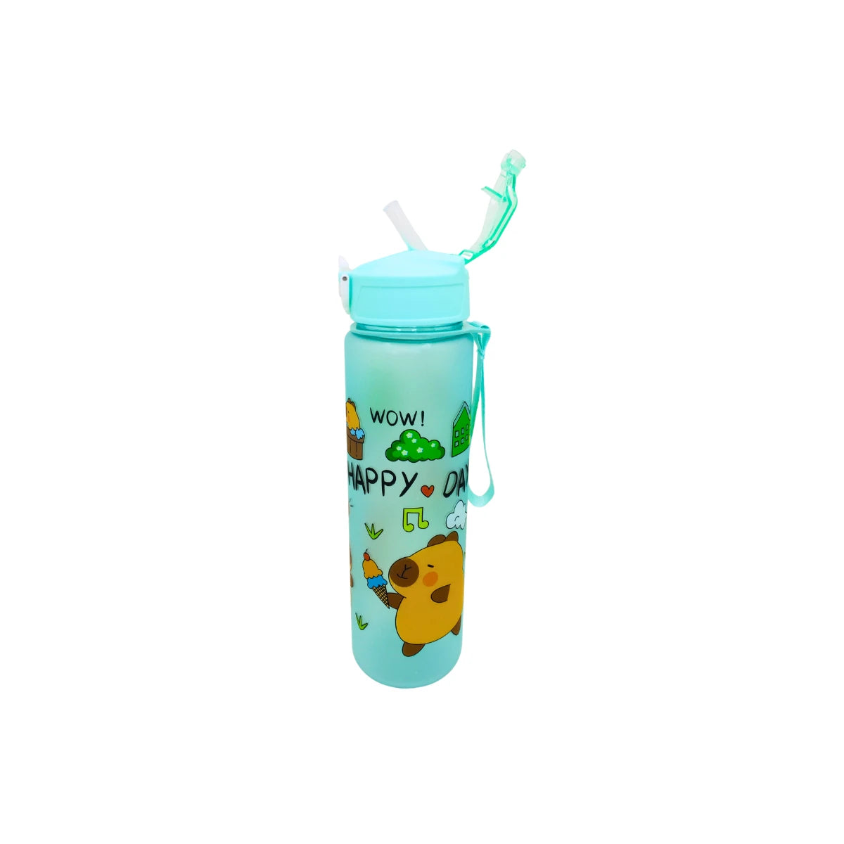 Botella Portatil De Agua Capybara Kawaii 800ml Cute Capibara