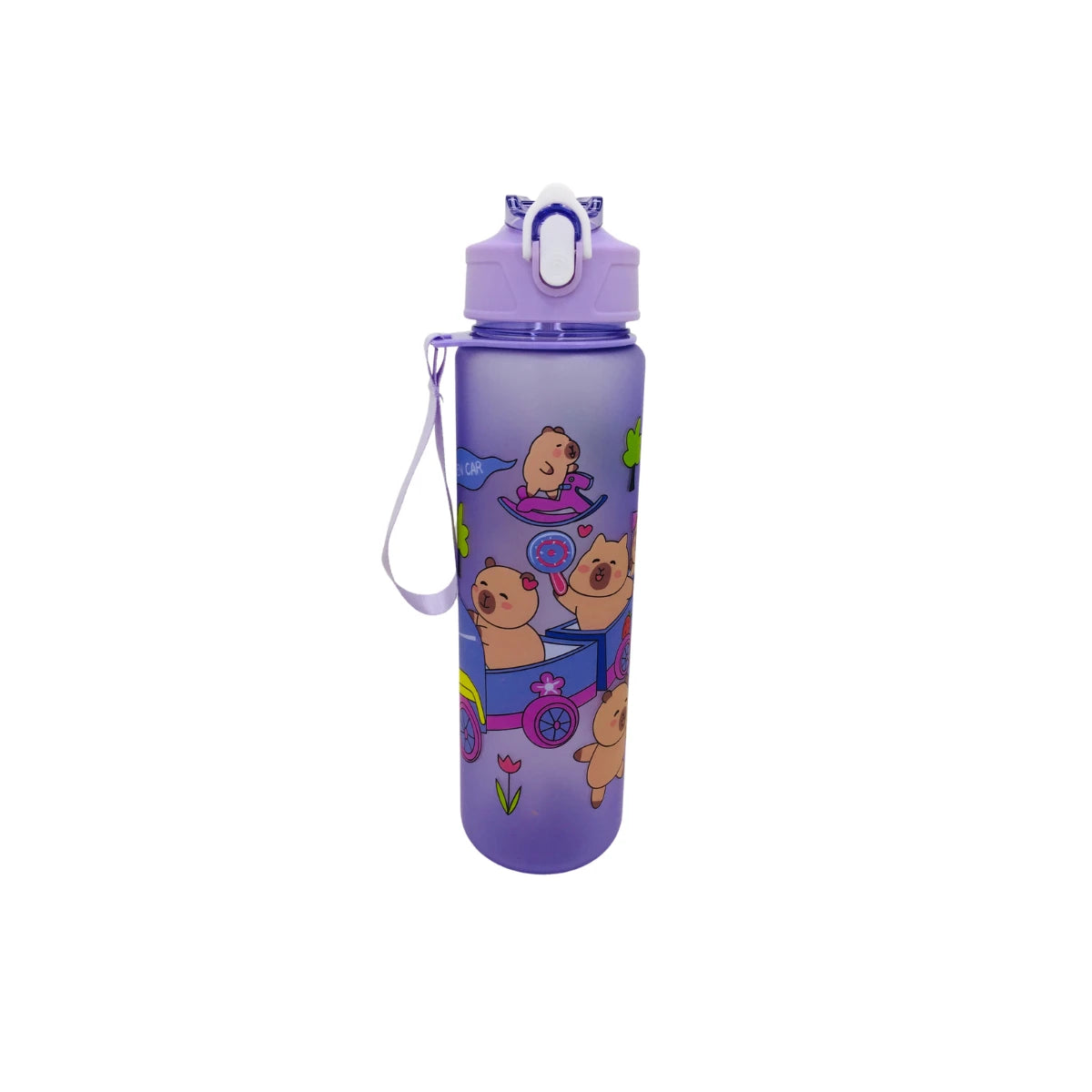 Botella Portatil De Agua Capybara Kawaii 800ml Cute Capibara