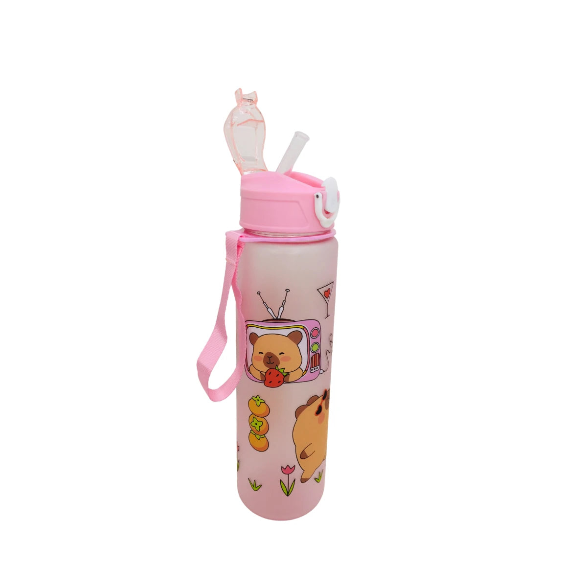 Botella Portatil De Agua Capybara Kawaii 800ml Cute Capibara