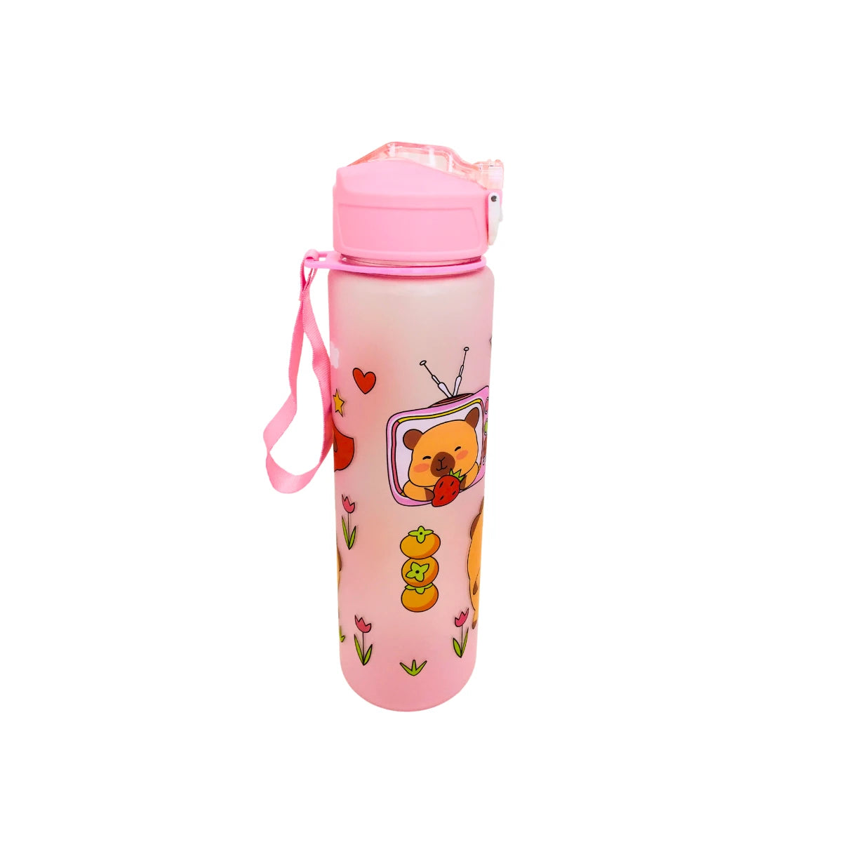 Botella Portatil De Agua Capybara Kawaii 800ml Cute Capibara
