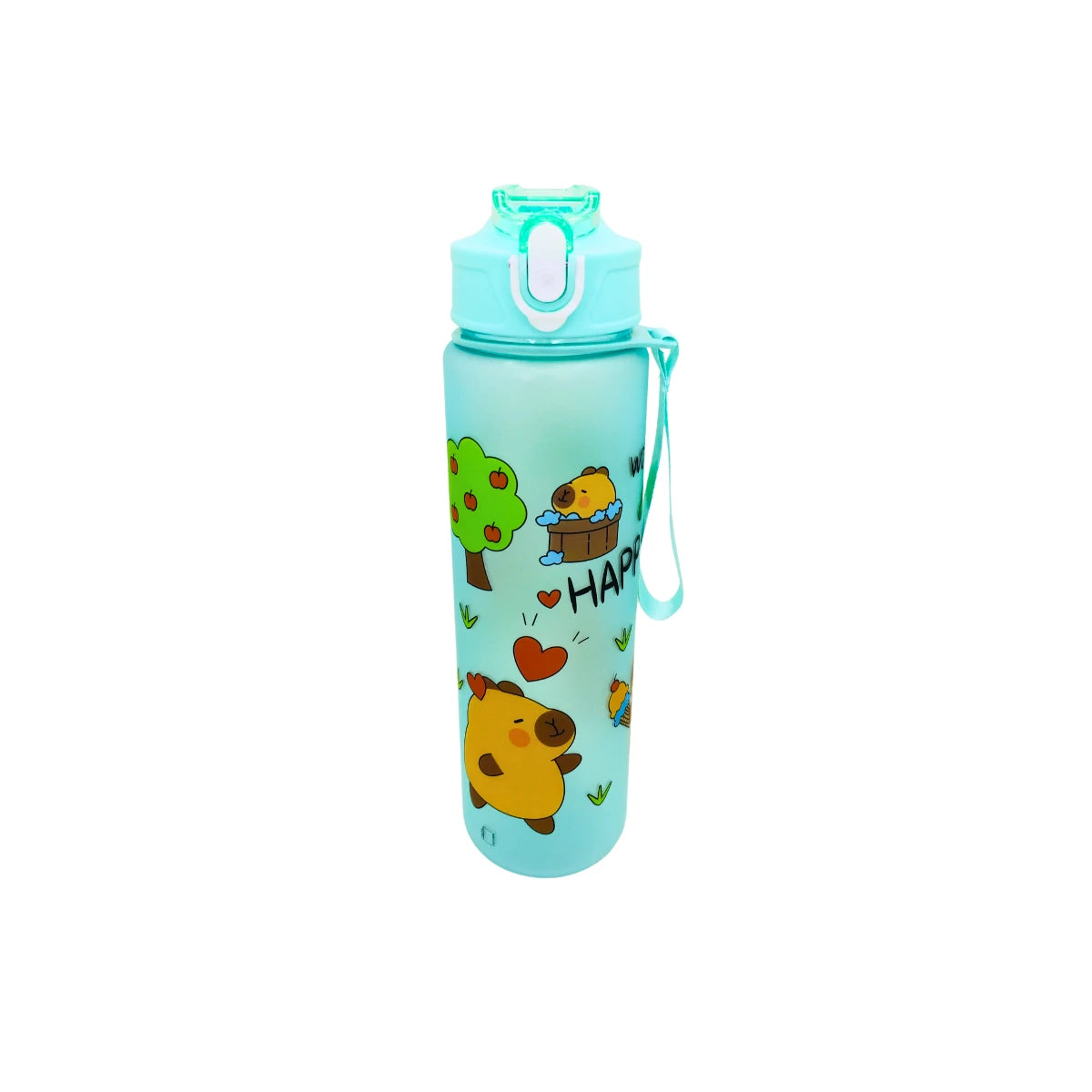 Botella Portatil De Agua Capybara Kawaii 800ml Cute Capibara