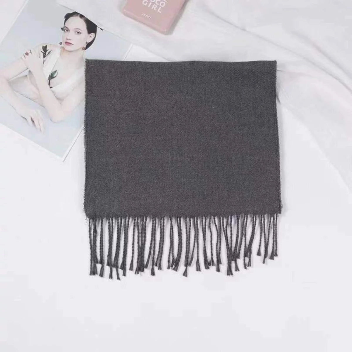 Maxi Bufanda Calentitas Invierno Unisex Colores 180cm X 35cm