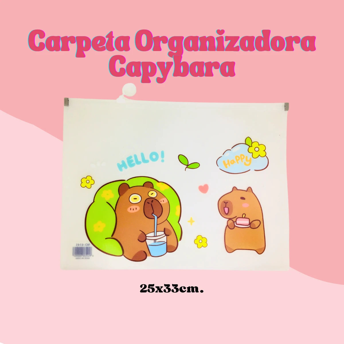 Carpeta Capibara Organizador Diseño Capibara Kawaii