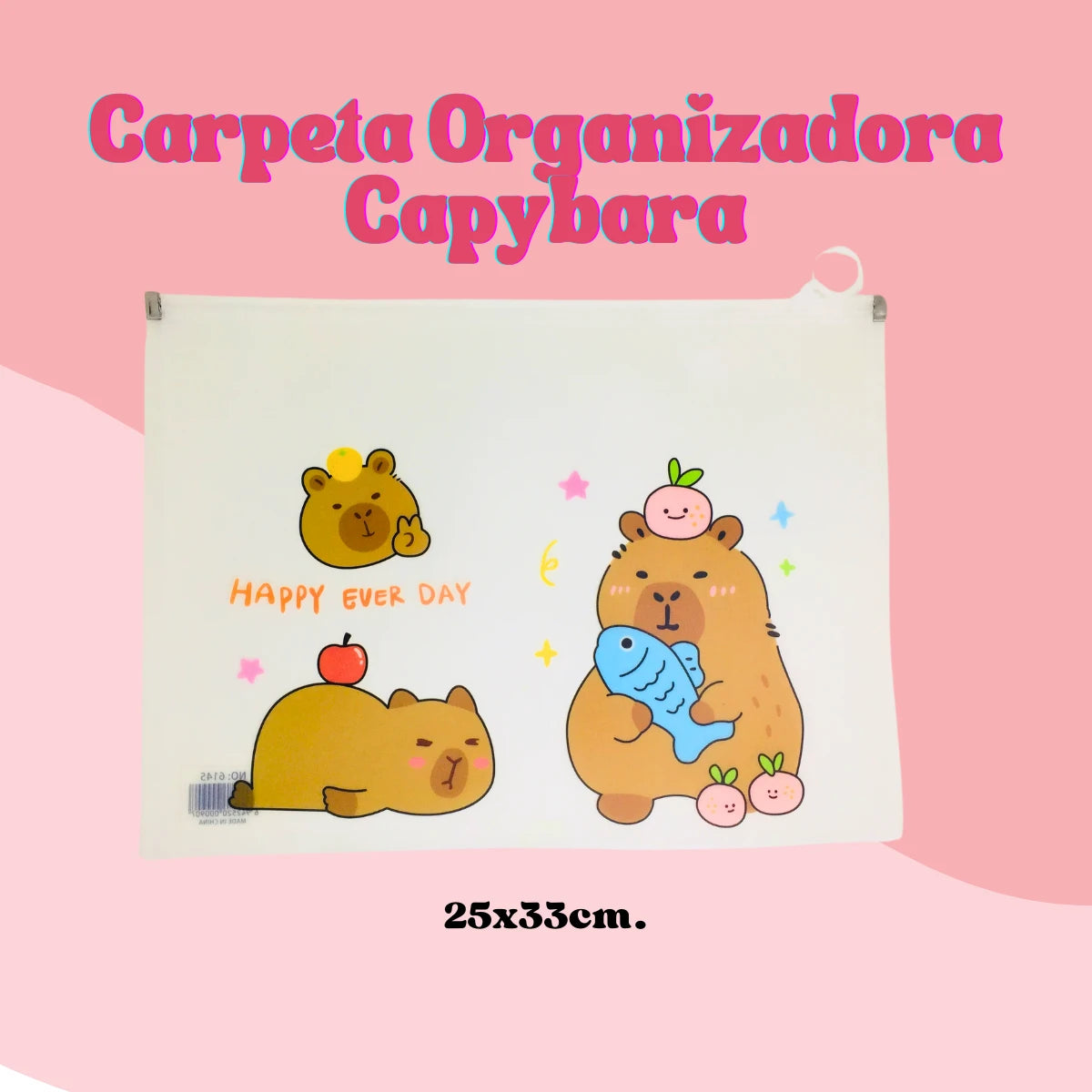 Carpeta Capibara Organizador Diseño Capibara Kawaii