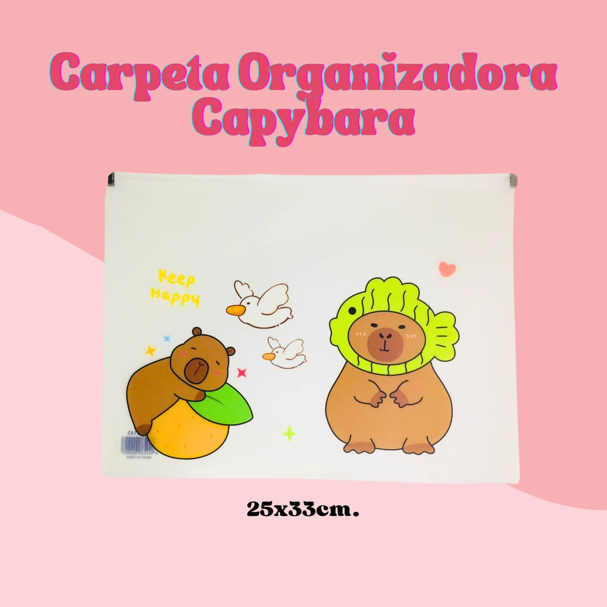 Carpeta Capibara Organizador Diseño Capibara Kawaii