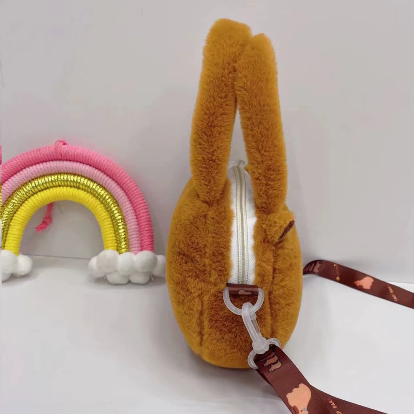 Cartera Peluche Capibara Bolso Para Niñas Felpa Kawaii