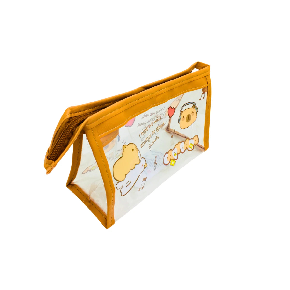 Estuche de Lápices Diseño Capibara Escolar Transparente Kawaii Cute