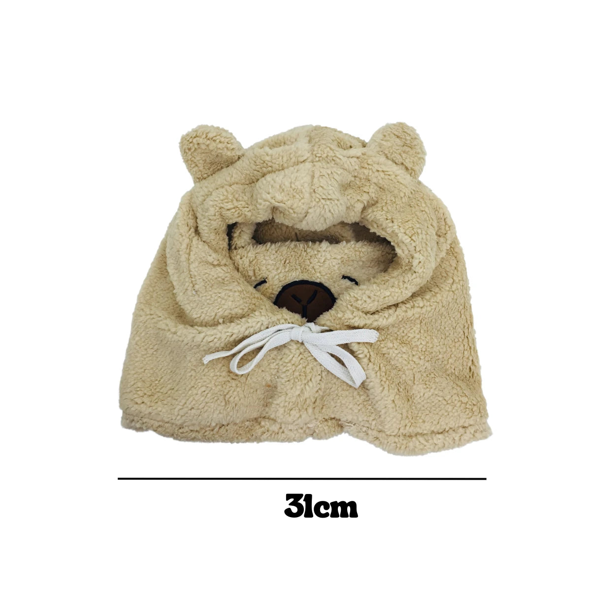 Gorro Con Cuello Tapabocas Pasamontaña Capibara Frío Niños