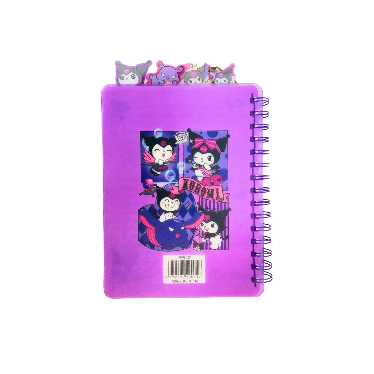 Libreta Holográfica Sanrio Kuromi Cuaderno Lineal Con Separadores