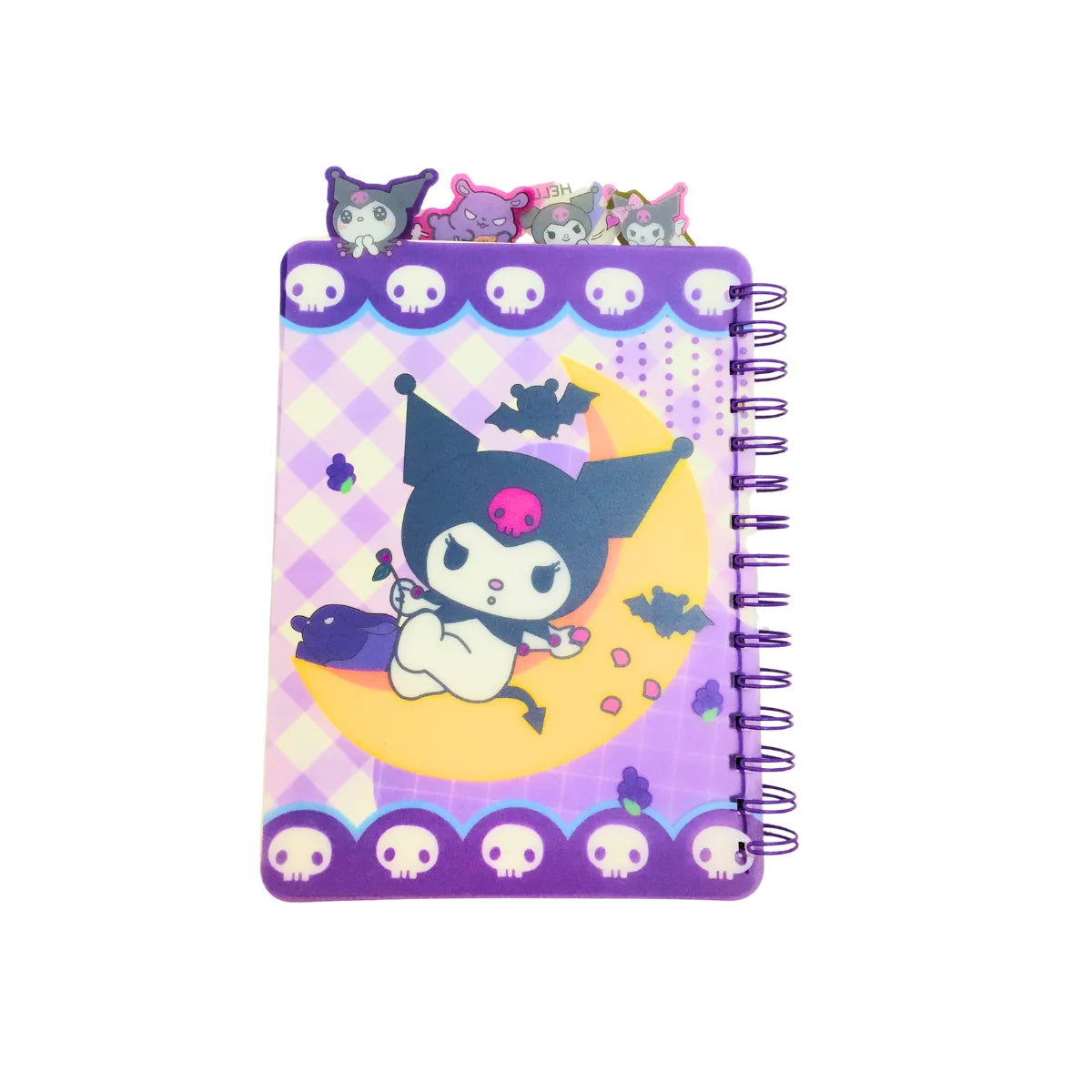 Libreta Holográfica Sanrio Kuromi Cuaderno Lineal Con Separadores
