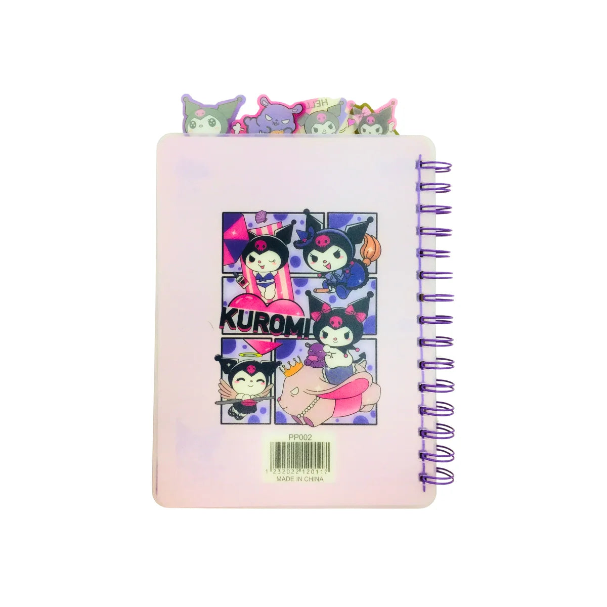Libreta Holográfica Sanrio Kuromi Cuaderno Lineal Con Separadores