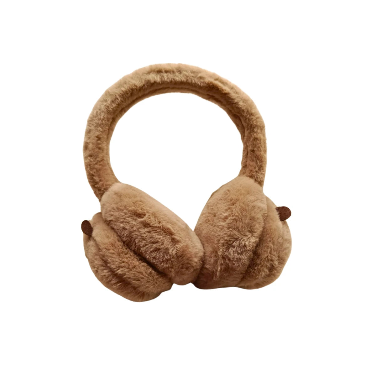 Orejera Capibara Para Invierno Orejeras En Tendencia Plush Marrón Liso