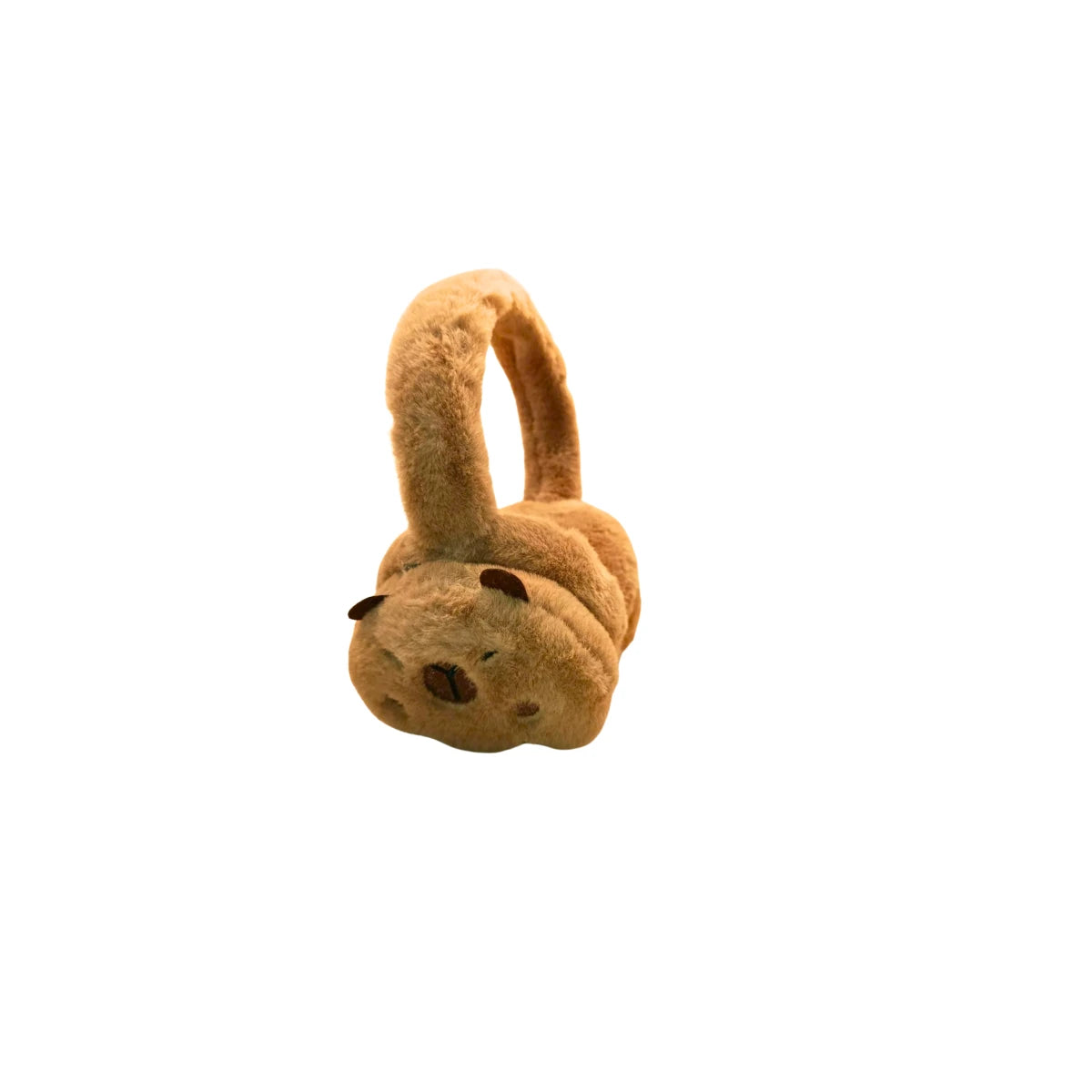 Orejera Capibara Para Invierno Orejeras En Tendencia Plush Marrón Liso