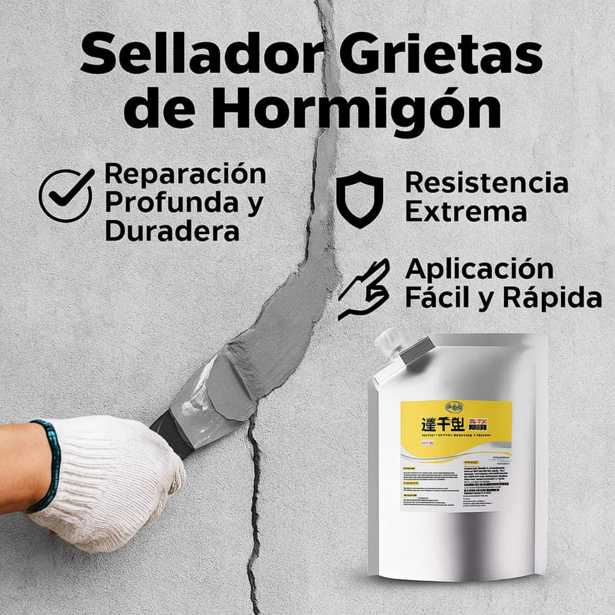 Adhesivo Sellador Para Reparacion De Grietas 500g
