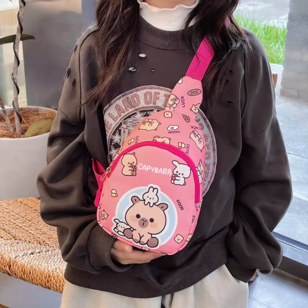 Bolso Kawaii Capibara Banano Viaje Bolsito Cute Capybara