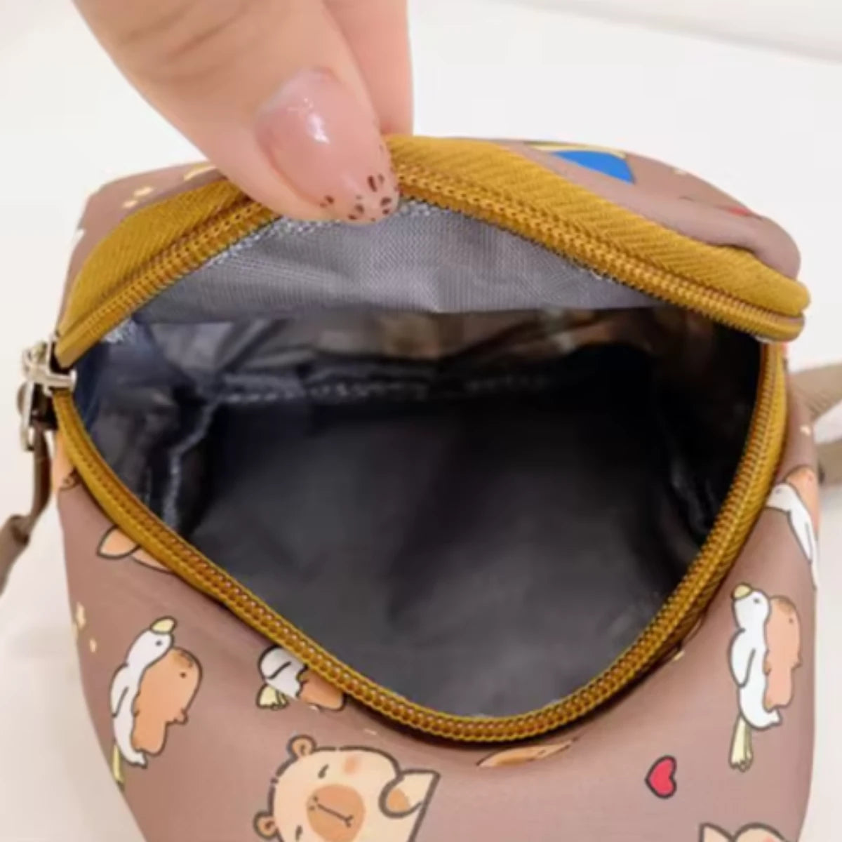 Bolso Kawaii Capibara Banano Viaje Bolsito Cute Capybara