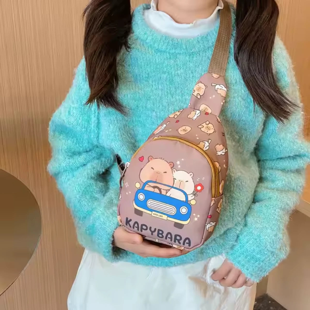 Bolso Kawaii Capibara Banano Viaje Bolsito Cute Capybara