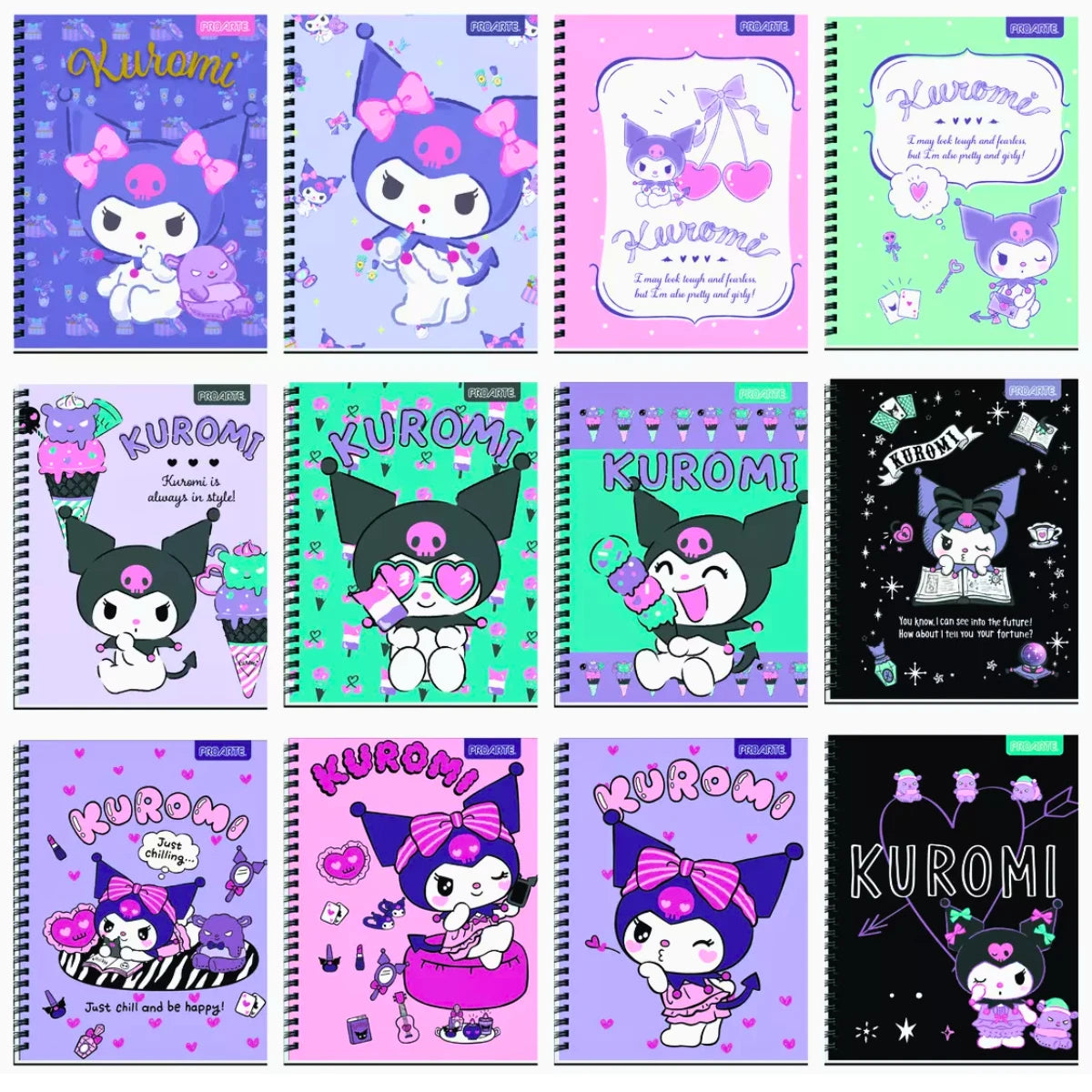 Cuadernos Universitarios Kuromi Pack 10 Unidades 100 hojas