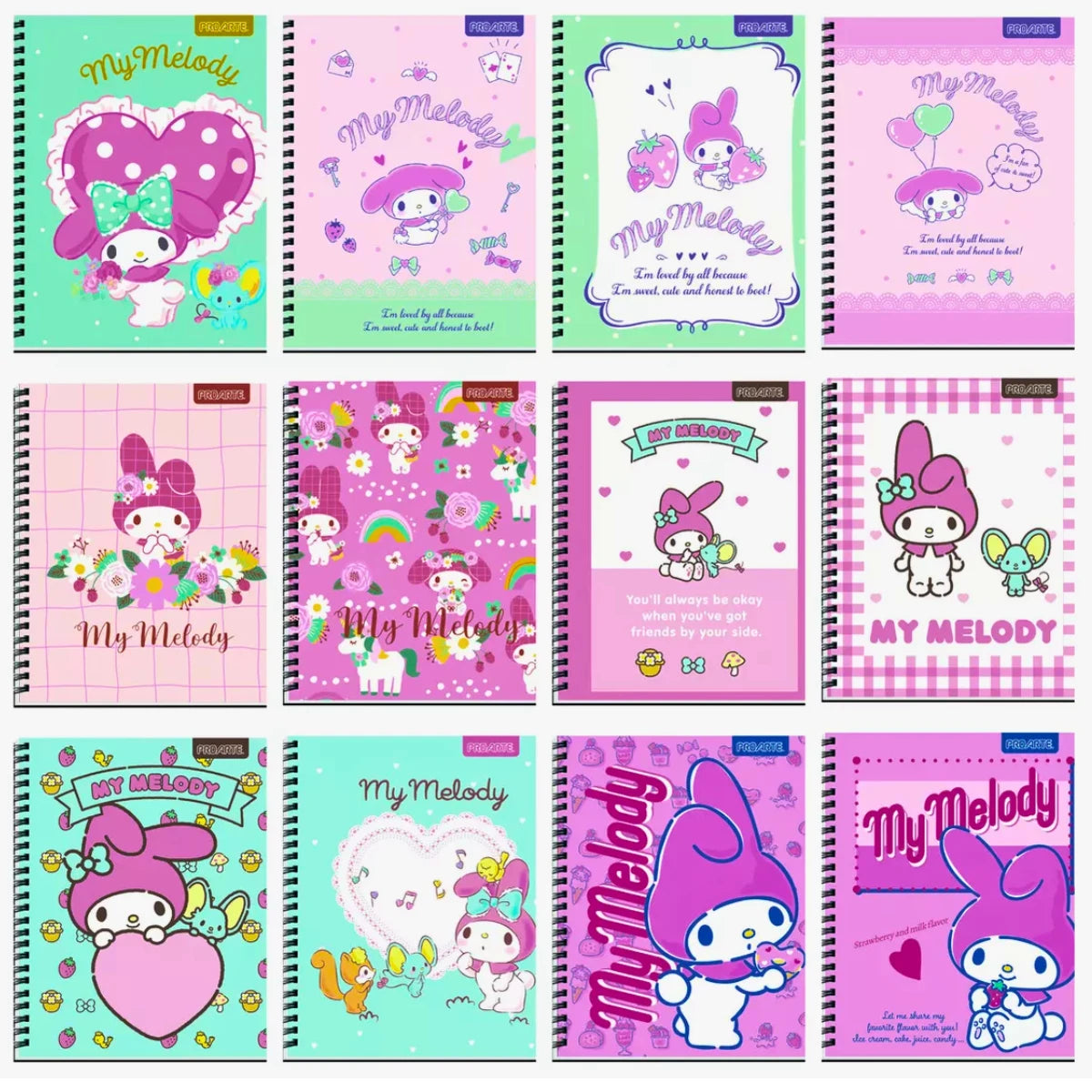 Cuadernos Universitarios My Melody Pack 10 Unidades 100 hojas