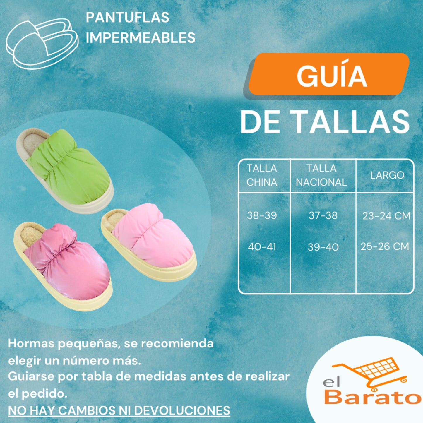 Pantuflas Impermeables Con Chiporro Antideslizantes Calzado Mujer