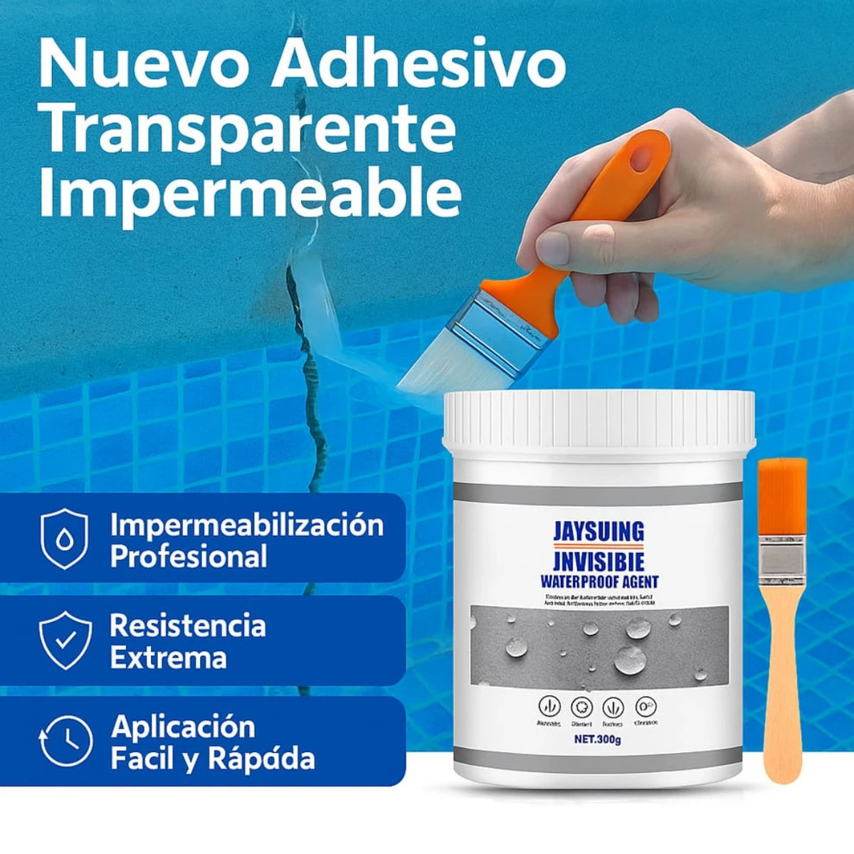 Sellador Tapagotera Adhesivo Impermeable Líquido 300g Techo Fugas Gris