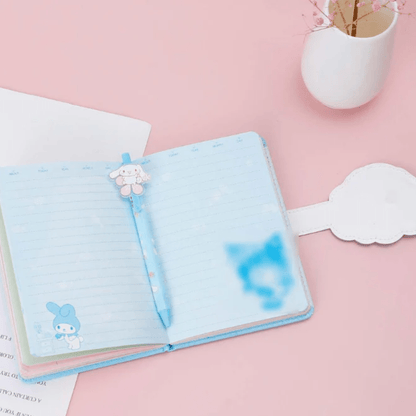 Libreta Kawaii Sanrio Cinnamoroll Diario De Vida Con Lápiz