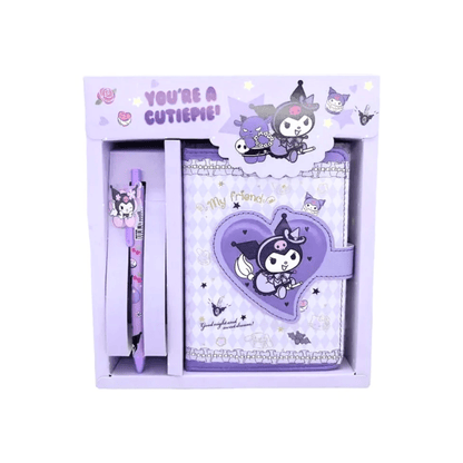 Libreta Kawaii Sanrio Kuromi Diario De Vida Con Lápiz