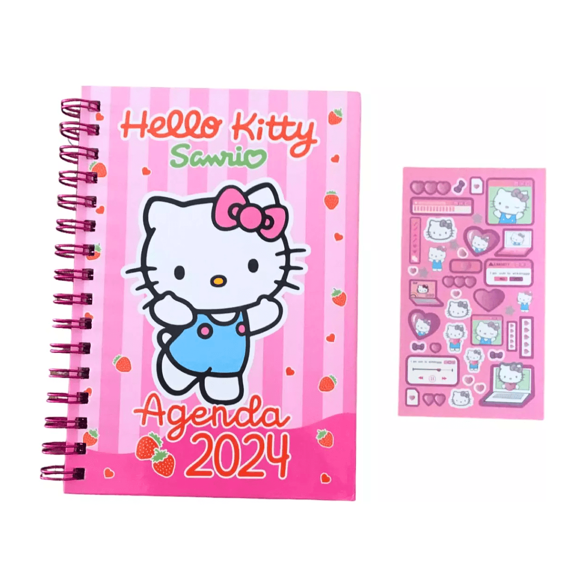 Cuadernos Sanrio Libretas 2024 Con Stickers Hoja Lineal