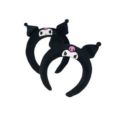 Cintillo Diadema Kawaii De Felpa Kuromi Sanrio