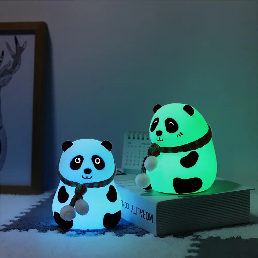 Lampara De Escritorio Touch Oso Panda Espanta Cuco Led Recargable