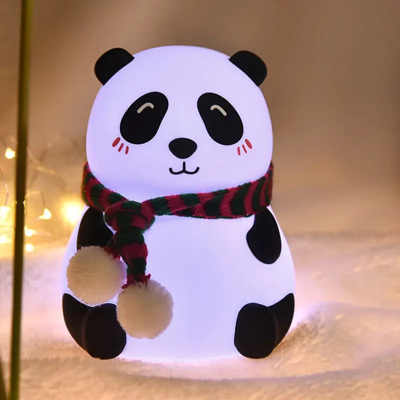 Lampara De Escritorio Touch Oso Panda Espanta Cuco Led Recargable