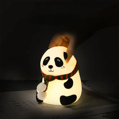 Lampara De Escritorio Touch Oso Panda Espanta Cuco Led Recargable