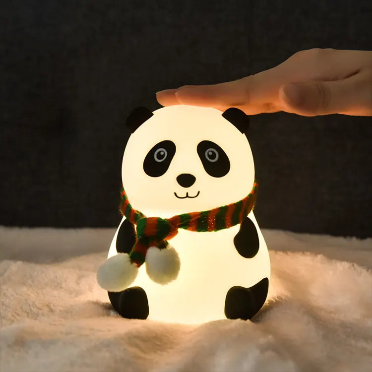 Lampara De Escritorio Touch Oso Panda Espanta Cuco Led Recargable