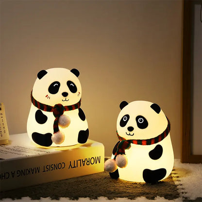 Lampara De Escritorio Touch Oso Panda Espanta Cuco Led Recargable