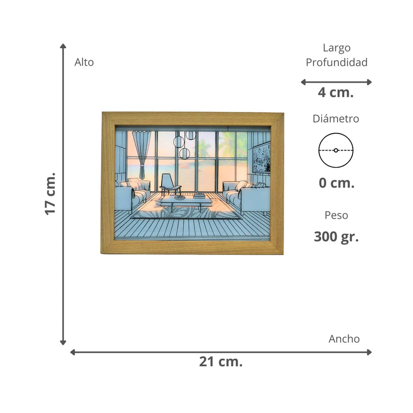 Lámpara Led Cuadro De Pintura Decoración