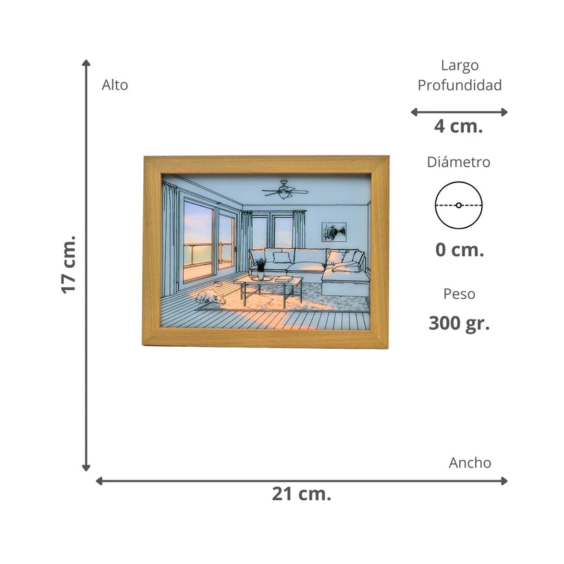 Lámpara Led Cuadro De Pintura Decoración