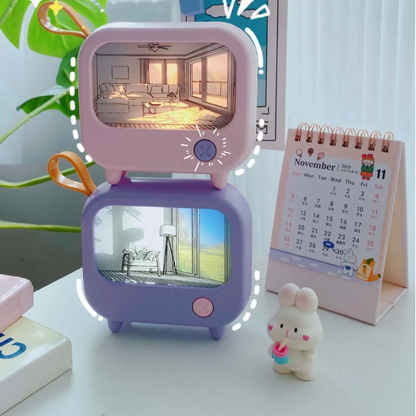 Mini Lampara Diseño Tv Luz Led Decorativo Escritorio Kawaii