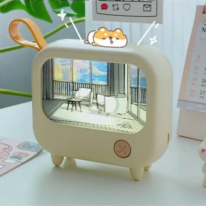 Mini Lampara Diseño Tv Luz Led Decorativo Escritorio Kawaii