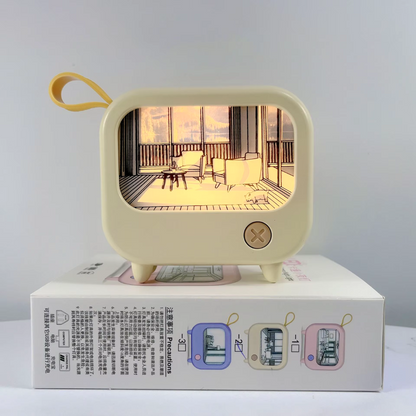 Mini Lampara Diseño Tv Luz Led Decorativo Escritorio Kawaii