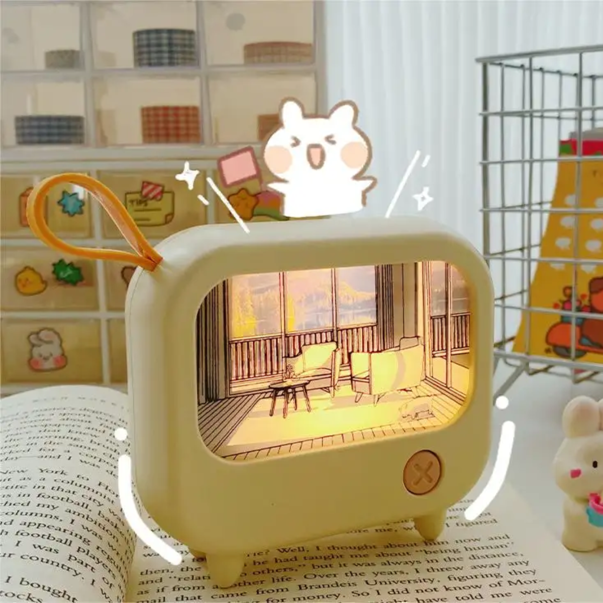 Mini Lampara Diseño Tv Luz Led Decorativo Escritorio Kawaii